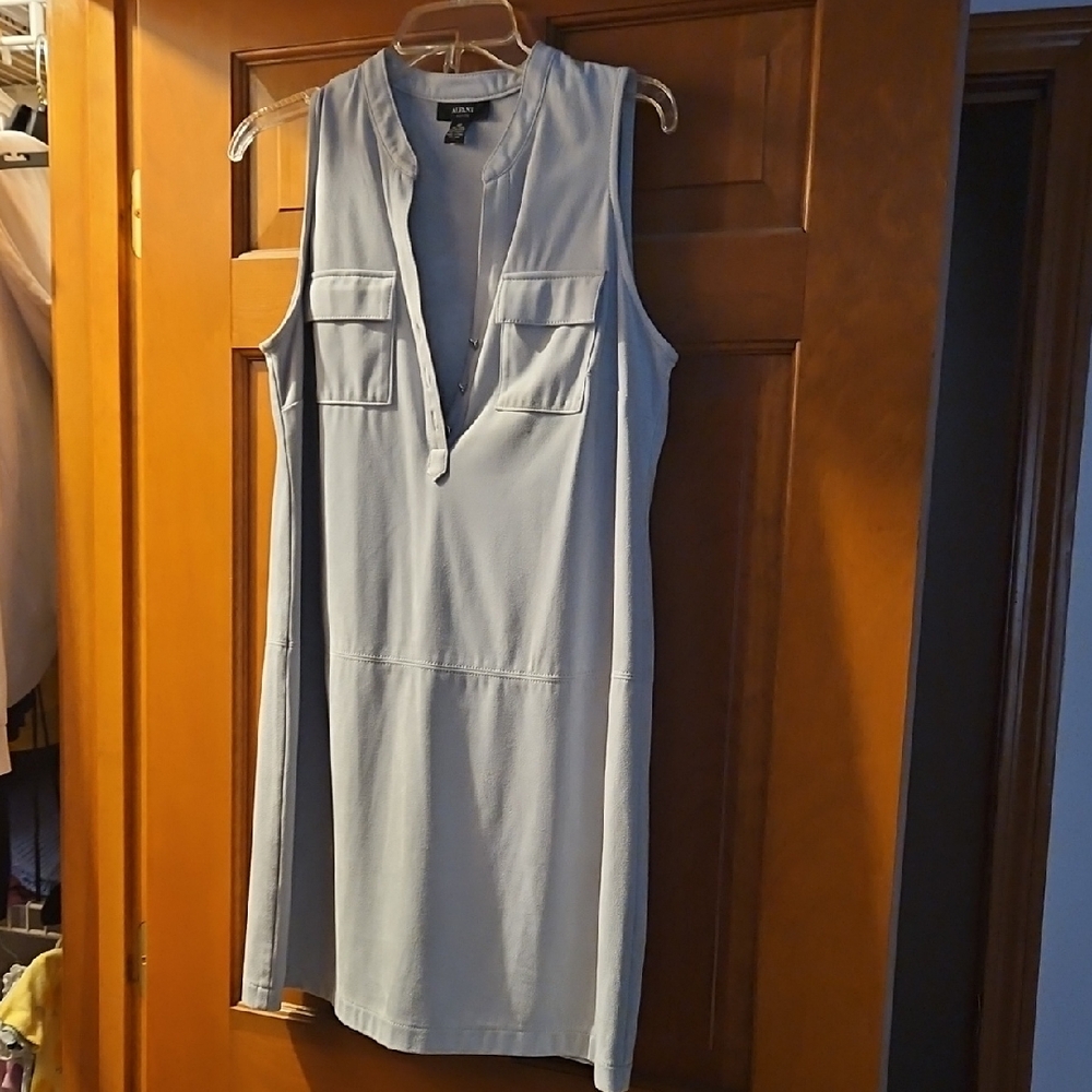 AX Paris Blue Sheath Mini Dress Plunge Neckline